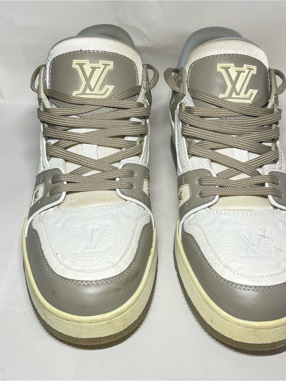 Size 12 - Louis Vuitton Trainer White Grey (LV 11)